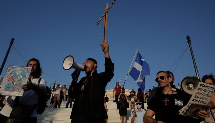 Συγκέντρωση αντιεμβολιαστών Αθήνα 1