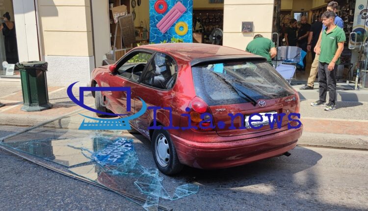 Εισβολή αυτοκινήτου σε κατάστημα στην Αμαλιάδα