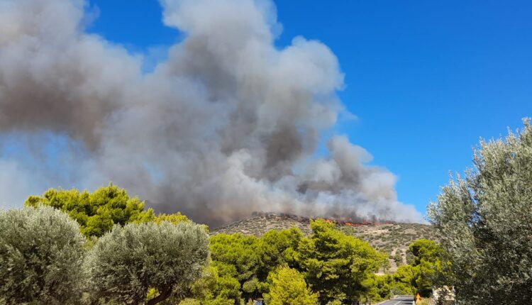 Φωτιά στο Λαύριο