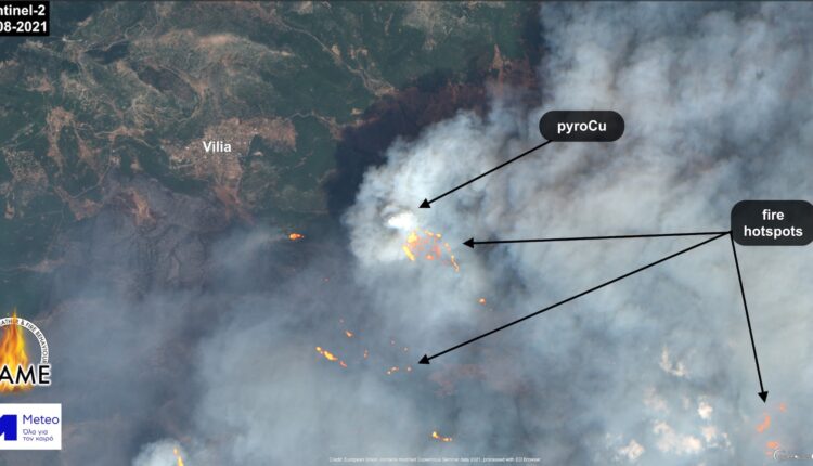 Χάρτης Meteo.gr για Βίλια