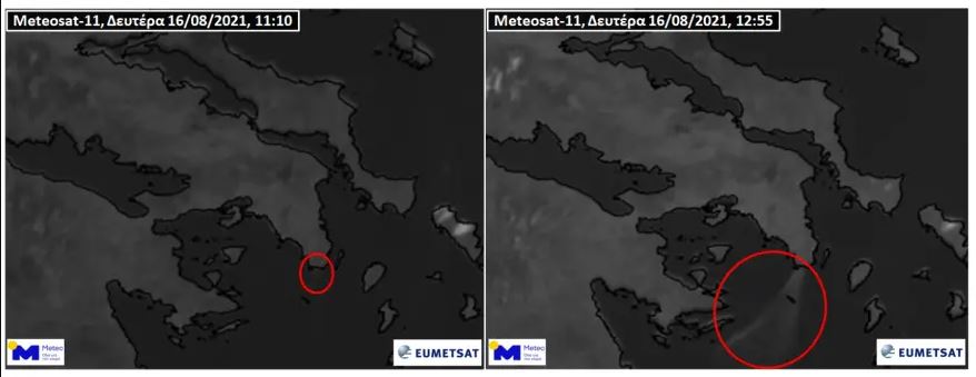 Χάρτης για τη φωτιά στην Κερατέα