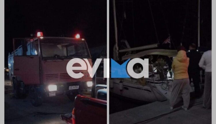 Φωτιά σε σκάφος στην Κάρυστο