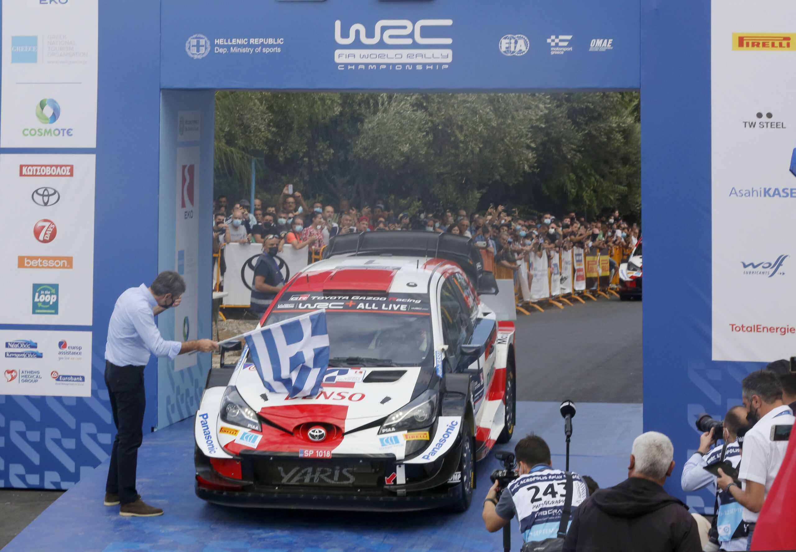 Ο Κυριάκος Μητσοτάκης στο Ράλλυ Ακρόπολις