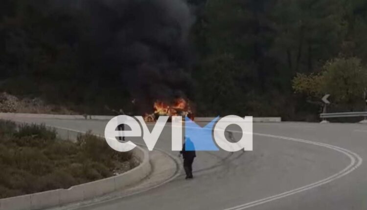 Φωτιά σε αυτοκίνητο στην Εύβοια