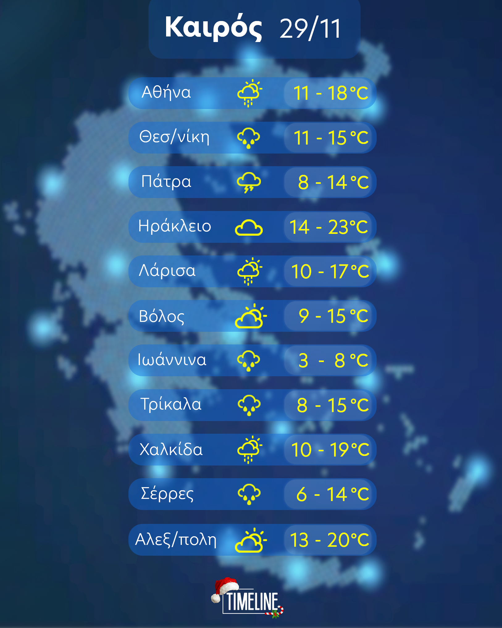 ΚΑΙΡΟΣ 29.11.21 (ΔΕΥΤΕΡΑ)