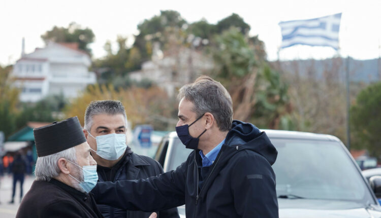 Κυριάκος Μητσοτάκης στη Βόρεια Εύβοια