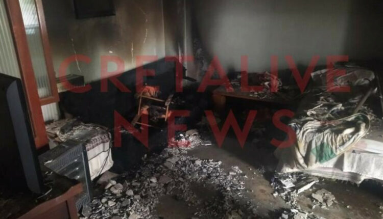 Φωτιά σε μονοκατοικία στο Ηράκλειο